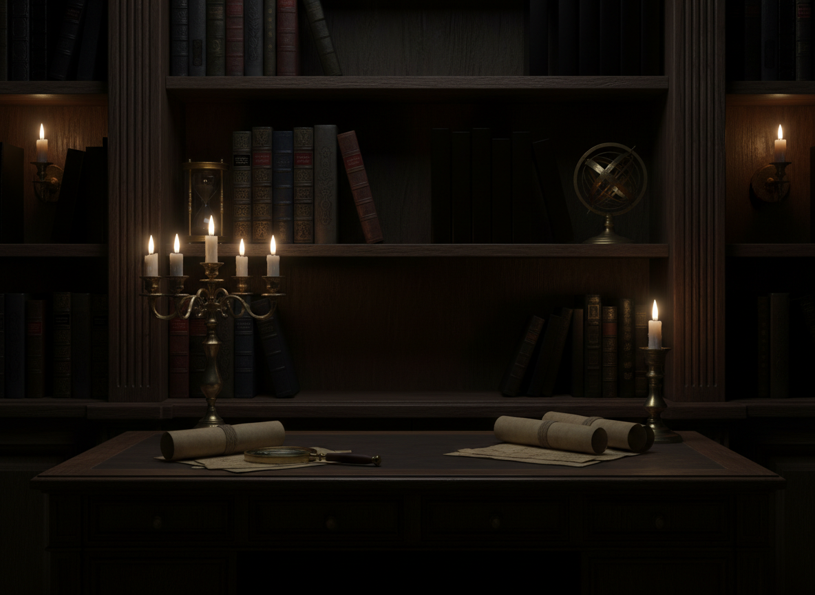 Biblioteca Immersiva di Archivio Nero con i fascicoli Il Numero Esatto, La Rete Invisibile e L’Errore Originale consultabili e cinque fascicoli riservati.
