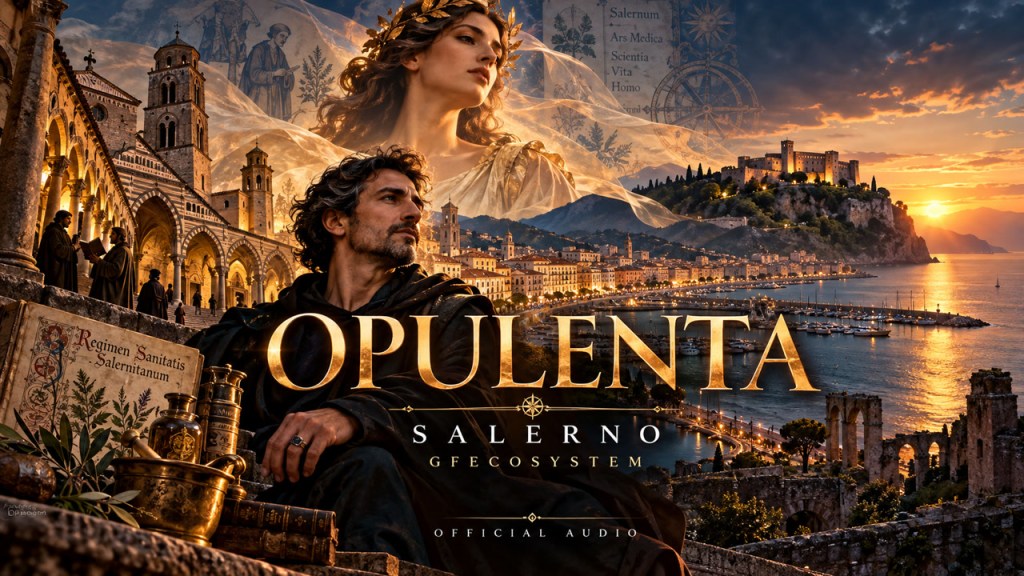 Copertina di Opulenta, canzone GF Ecosystem dedicata alla storia di Salerno